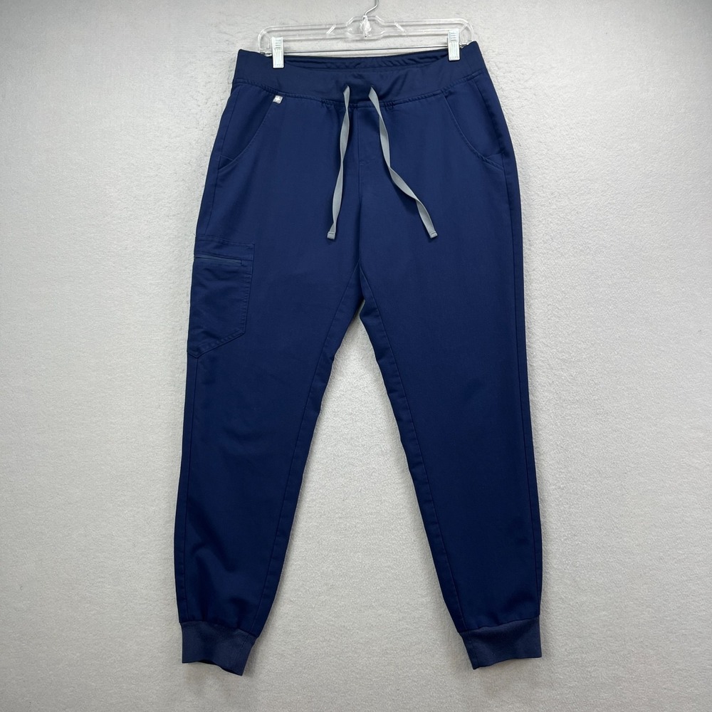 Figs Technical Jogger Scrub Pants Women Medium Navy Blue Stretch Medical Nurse‎